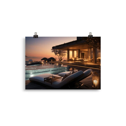 Poster mit mattem Papier "Majestic Residences" - Artexio