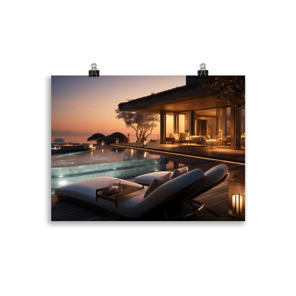 Poster mit mattem Papier "Majestic Residences" - Artexio