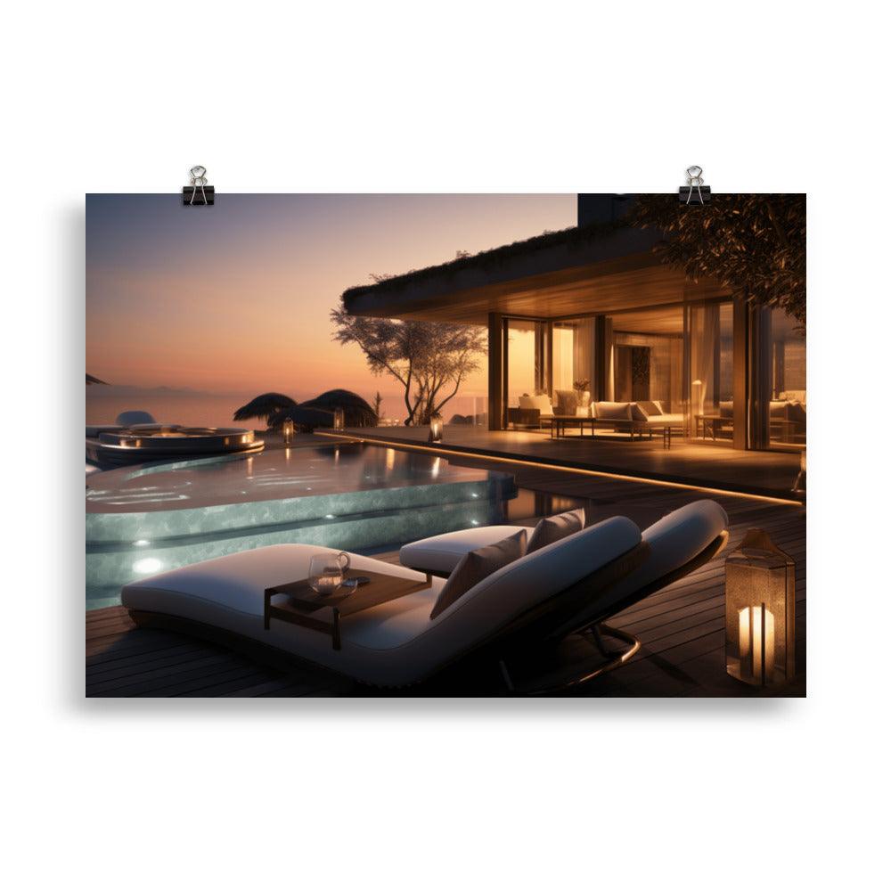 Poster mit mattem Papier "Majestic Residences" - Artexio