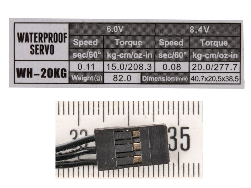 Power HD Wasserdichtes Digital Servo 8.4V/20kg Alu - Gehäuse  WH20KG