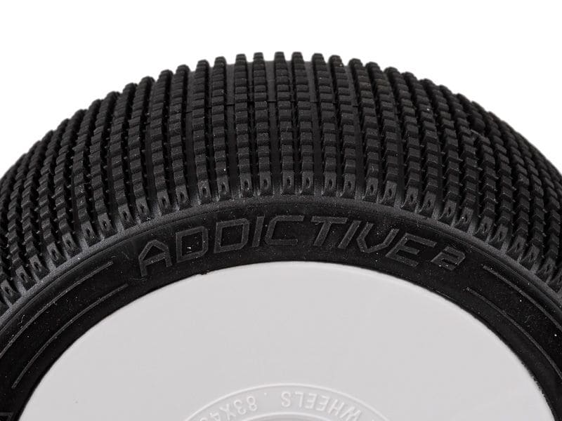 Procircuit Komplettrad ADDICTIVE V2 1:8 Buggy RC Reifen  S1 Super Soft
