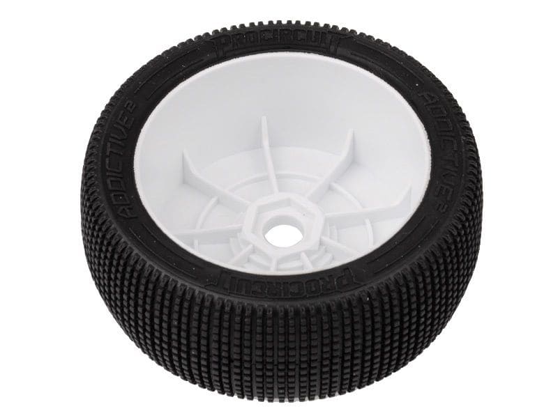 Procircuit Komplettrad ADDICTIVE V2 1:8 Buggy RC Reifen  S2 Soft