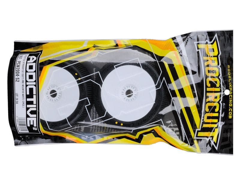 Procircuit Komplettrad ADDICTIVE V2 1:8 Buggy RC Reifen  S2 Soft