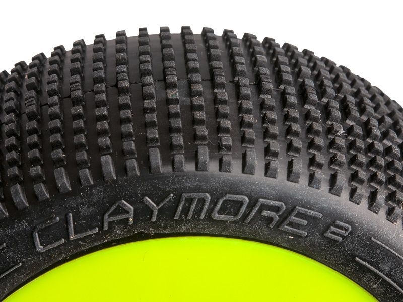Procircuit Komplettrad CLAYMORE V2 1:8 Buggy RC Reifen  C3 Medium