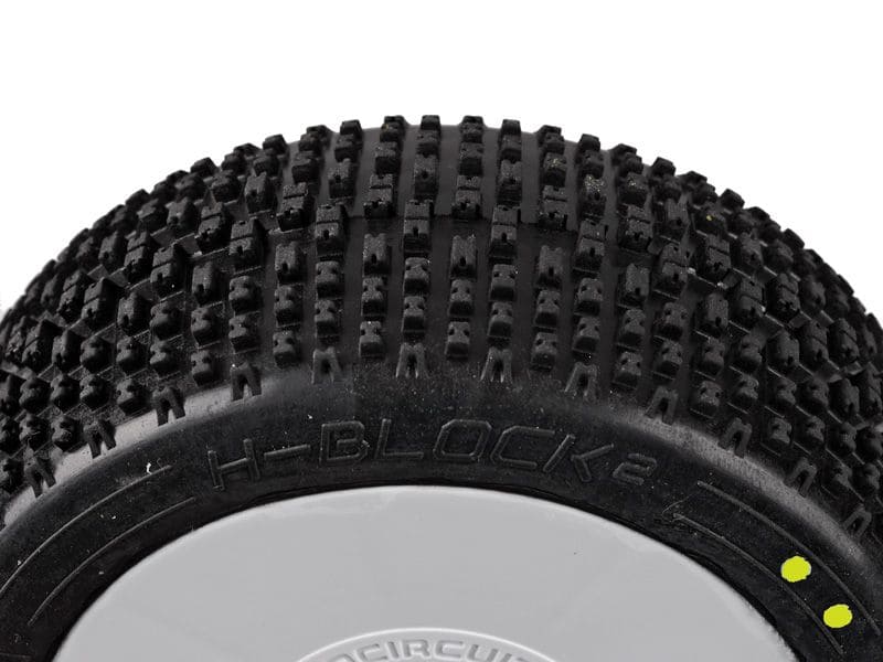 Procircuit Komplettrad H-BLOCK V2 1:8 Buggy RC Reifen # S2 Soft