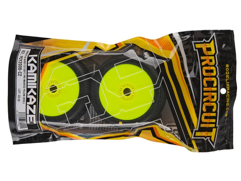 Procircuit Komplettrad KAMIKAZE V2 1:8 Buggy RC Reifen  C2 Soft