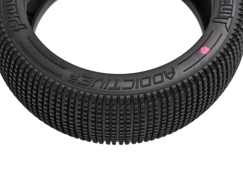 Procircuit Reifen "ADDICTIVE V2-K1" unverklebt 1:8 Buggy # Clay Super Soft