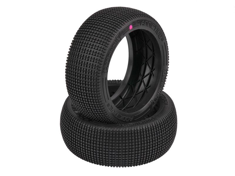 Procircuit Reifen "ADDICTIVE V2-K1" unverklebt 1:8 Buggy # Clay Super Soft