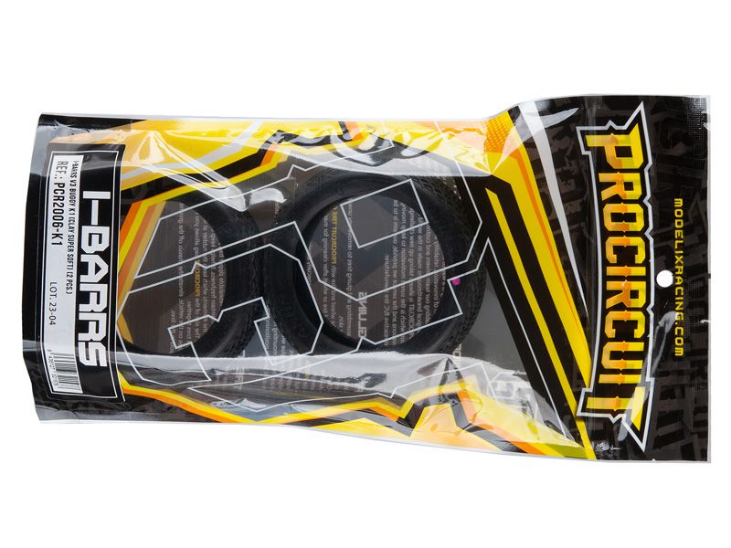 Procircuit Reifen "I-BARRS V3-K1" unverklebt 1:8 Buggy # Clay Super Soft