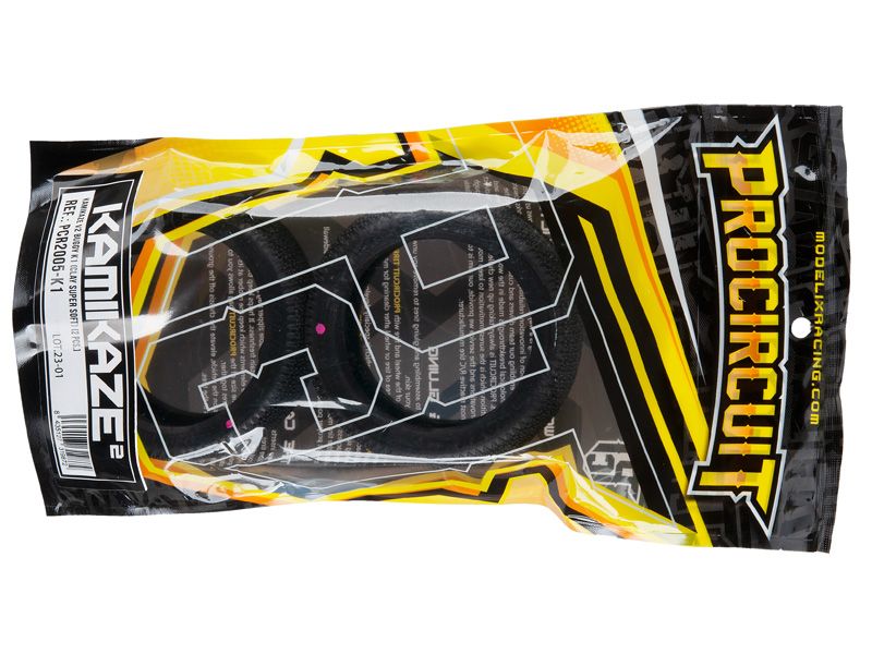Procircuit Reifen "KAMIKAZE V2-K1" unverklebt 1:8 Buggy # Clay Super Soft
