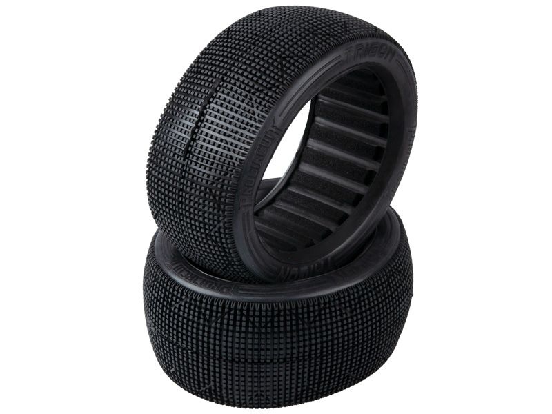 Procircuit Reifen "TRIGON" inkl. Einlagen unverklebt 1:8 Truggy  C2 Soft