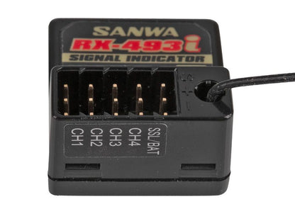 Sanwa RX-493i Empfänger (4-Kanal/FH5) Dual ID + Signal Indicator