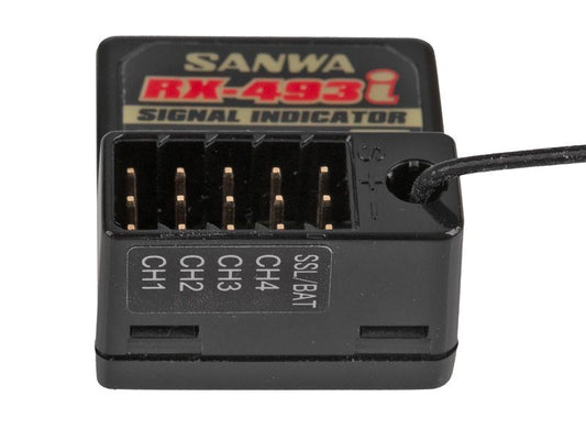 Sanwa RX-493i Empfänger (4-Kanal/FH5) Dual ID + Signal Indicator