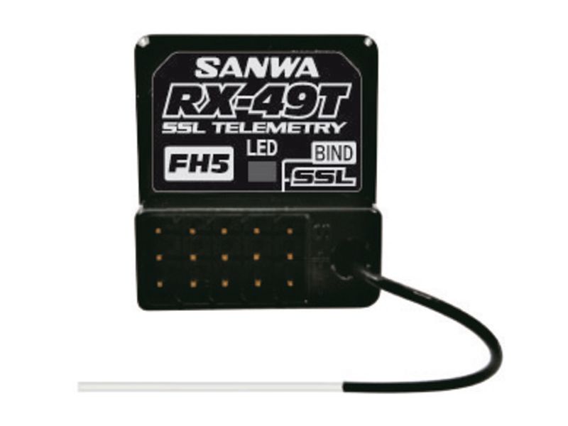 Sanwa RX-49T Waterproof Empfänger (4-Kanal/FH5) Koaxiale Ausführung mit Antennenrohr