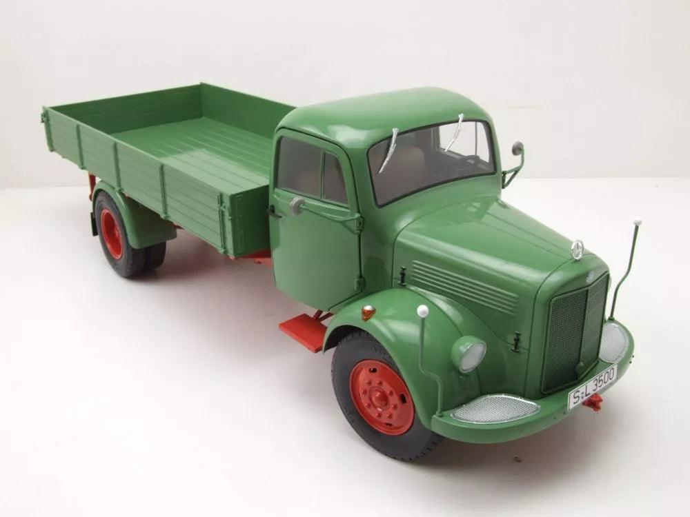 Schuco Mercedes - Benz L3500 Pritschen - LKW mit Plane - Green 1:18 Modell - Artexio