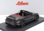 Schuco Porsche 992 Turbo S Cabriolet 2022 Agate Grey 1:18 Modell