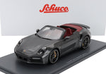 Schuco Porsche 992 Turbo S Cabriolet 2022 Agate Grey 1:18 Modell