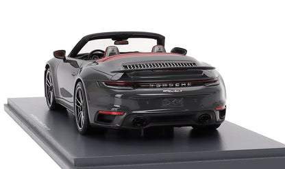 Schuco Porsche 992 Turbo S Cabriolet 2022 Agate Grey 1:18 Modell