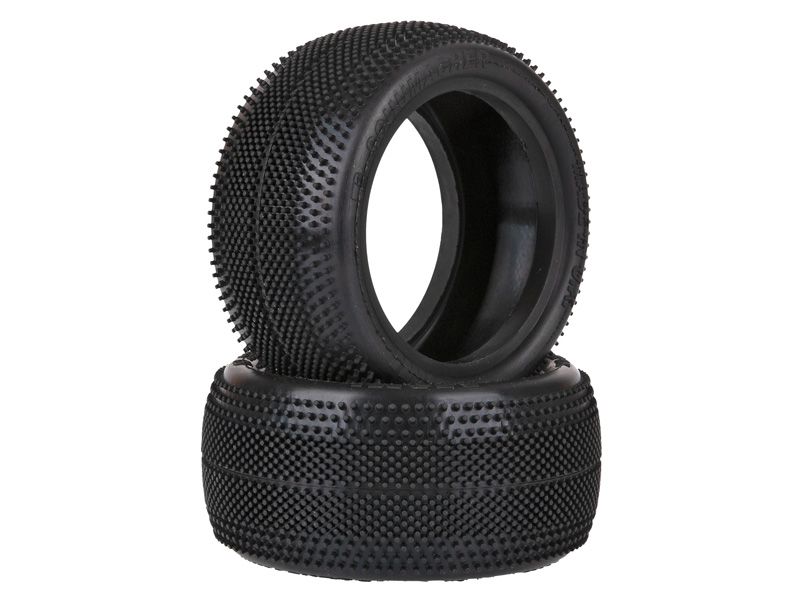 Schumacher 1:10 Azami gelb Offroad Reifen (2) 2WD + 4WD Heckreifen