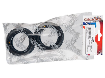 Schumacher 1:10 Cactus Fusion gelb Offroad Reifen (2) 4WD Frontreifen