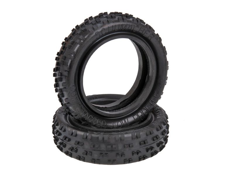 Schumacher 1:10 Cut Stagger gelb Offroad Reifen (2) 2WD Frontreifen