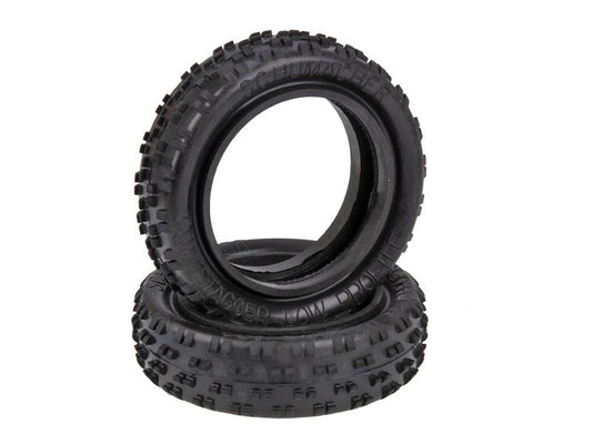 Schumacher 1:10 Cut Stagger gelb Offroad Reifen (2) 2WD Frontreifen