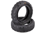 Schumacher 1:10 Fusion Slim gelb Offroad Reifen (2) 2WD Frontreifen