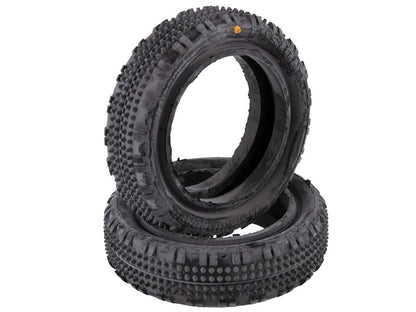 Schumacher 1:10 Fusion Slim gelb Offroad Reifen (2) 2WD Frontreifen