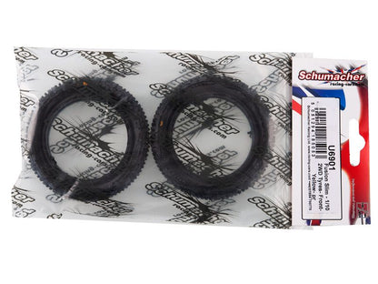 Schumacher 1:10 Fusion Slim gelb Offroad Reifen (2) 2WD Frontreifen