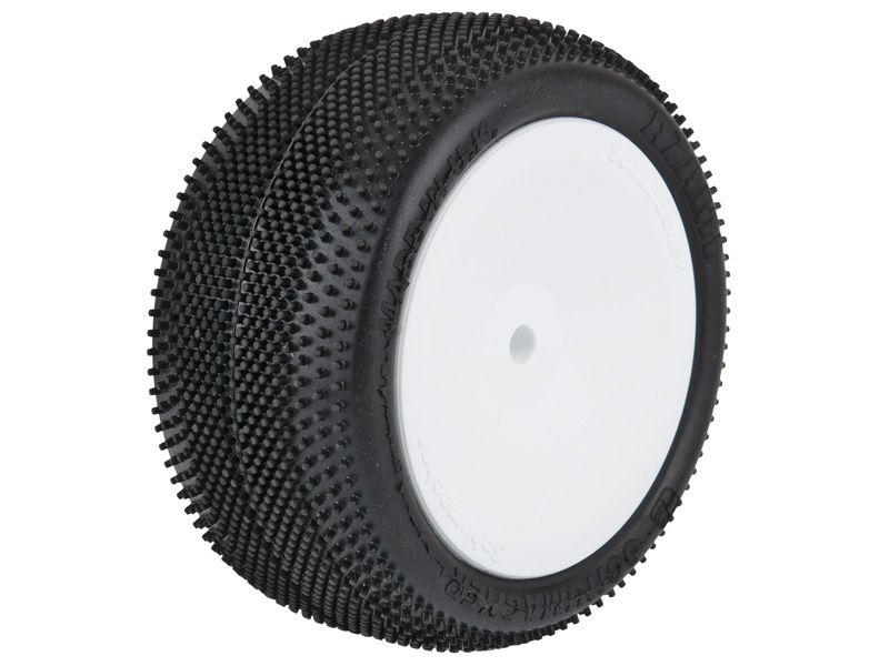 Schumacher 1:10 Komplettrad Azami gelb Offroad (2) 2WD + 4WD Heckreifen