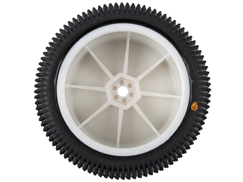 Schumacher 1:10 Komplettrad Cactus gelb Offroad (2) EOS 2WD + 4WD Heckreifen