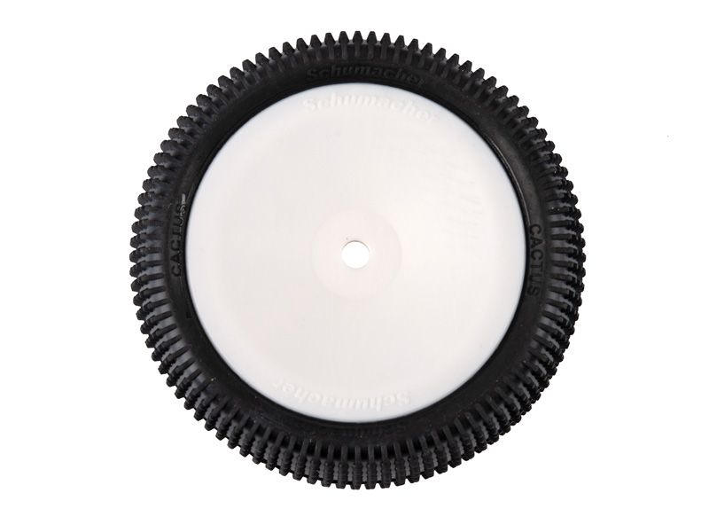 Schumacher 1:10 Komplettrad Cactus gelb Offroad (2) EOS 2WD + 4WD Heckreifen