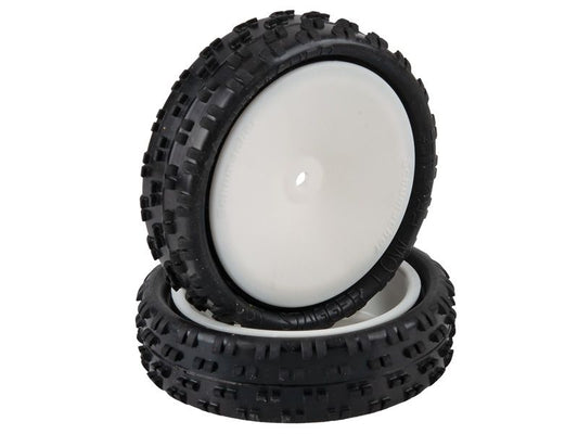 Schumacher 1:10 Komplettrad Cut Stagger (2) gelb EOS 2WD Frontreifen