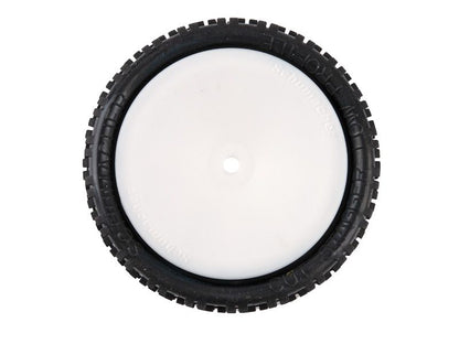 Schumacher 1:10 Komplettrad Cut Stagger (2) gelb EOS 2WD Frontreifen