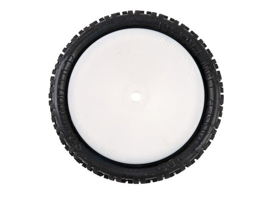 Schumacher 1:10 Komplettrad Cut Stagger (2) gelb EOS 2WD Frontreifen