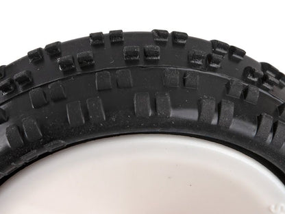 Schumacher 1:10 Komplettrad Cut Stagger (2) gelb EOS 2WD Frontreifen