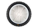 Schumacher 1:10 complete wheel Cut Stagger (2) yellow EOS 2WD front tires