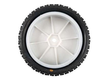 Schumacher 1:10 Komplettrad Cut Stagger (2) gelb EOS 2WD Frontreifen