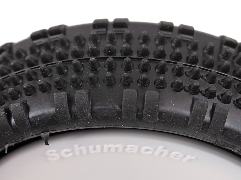 Schumacher 1:10 Komplettrad Fusion Slim (2) gelb 2WD Frontreifen