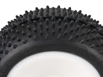 Schumacher 1:10 Komplettrad Mezzo gelb Offroad (2) EOS 2WD + 4WD Heckreifen