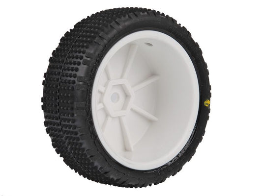 Schumacher 1:10 Komplettrad Shard (2) gelb 4WD Frontreifen