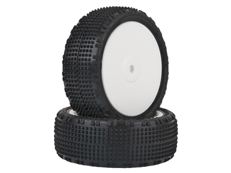 Schumacher 1:10 Komplettrad Shard (2) gelb 4WD Frontreifen