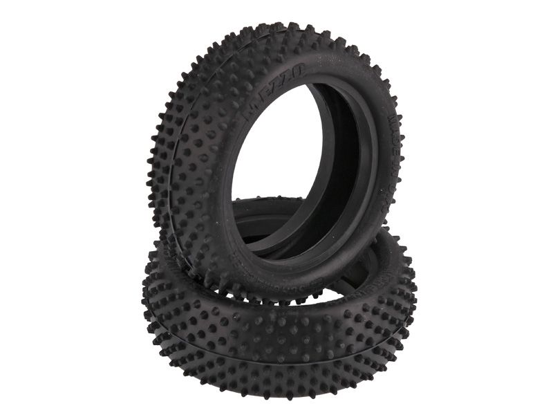 Schumacher 1:10 Mezzo Yellow Off-Road Tyres (2) 4WD Front Tyres