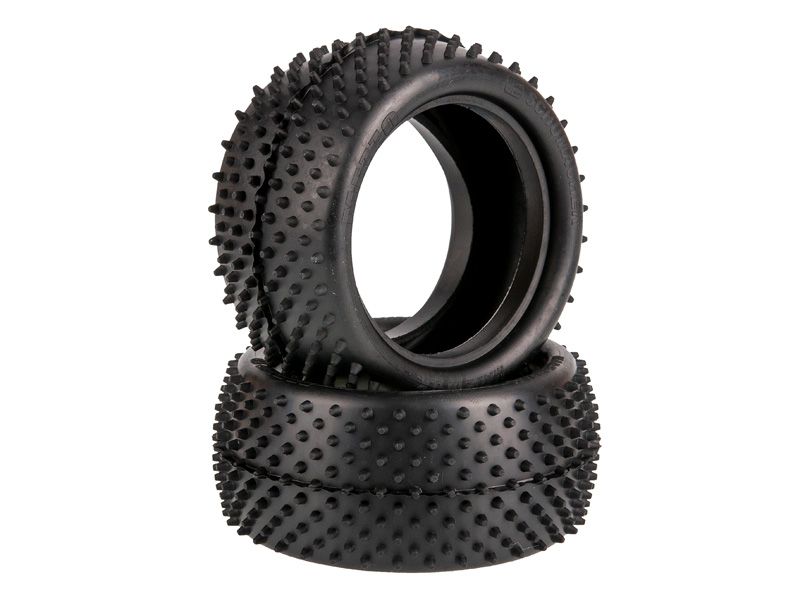 Schumacher 1:10 mezzo silver off -road tires (2) 2WD + 4WD rear tires