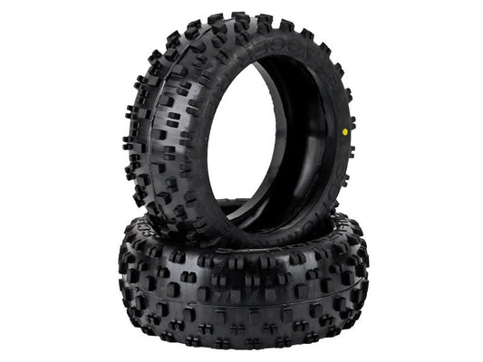 Schumacher 1:8 Stagger Rib - gelb Offroad Reifen (2)