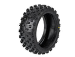 Schumacher 1:8 Stagger Rib - gelb Offroad Reifen (2)