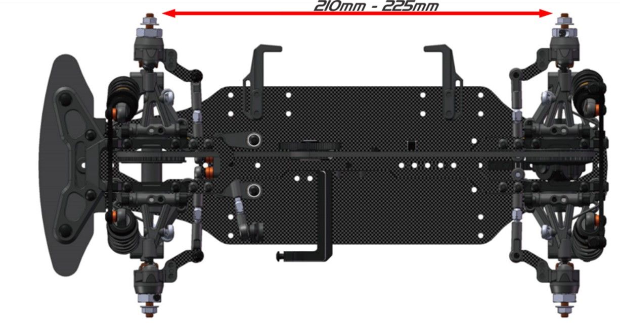 Serpent Medius X20 Mini Touring EP 1:10 M-Chassis mit Kohlefaser RC Modellauto Artexio