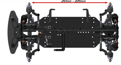 Serpent Medius X20 Mini Touring EP 1:10 M-Chassis mit Kohlefaser RC Modellauto Artexio