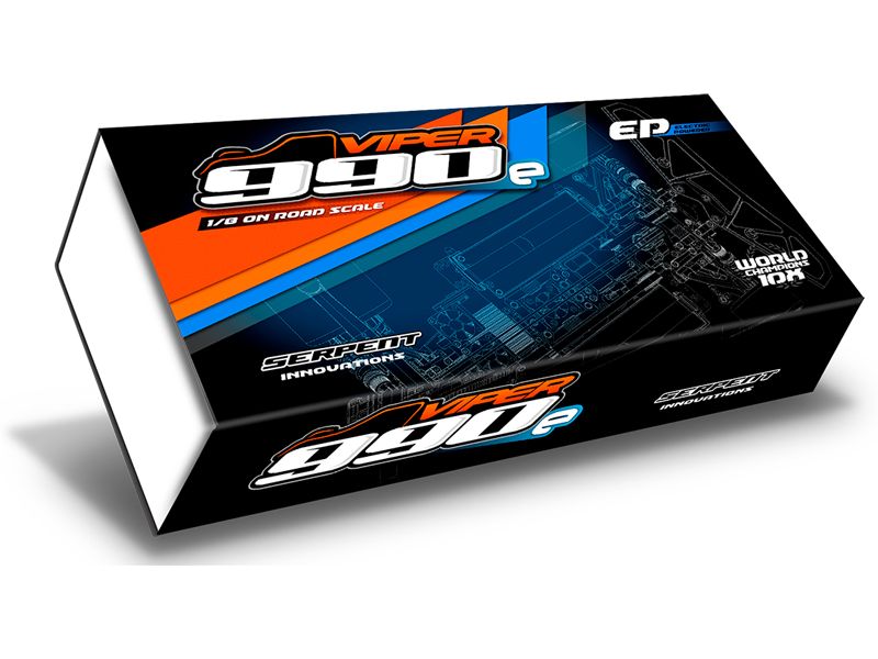 Serpent Viper 990E Evo 1:8 Elektro Glattbahn Chassis 4WD Kit Spec