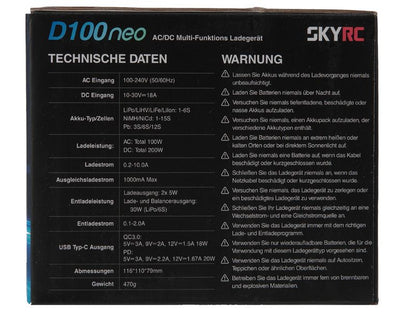 SkyRC D100 Neo Ladegerät LiPo 1-6s 10A 100W